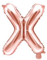 Globo de foil letra X Oro Rosa